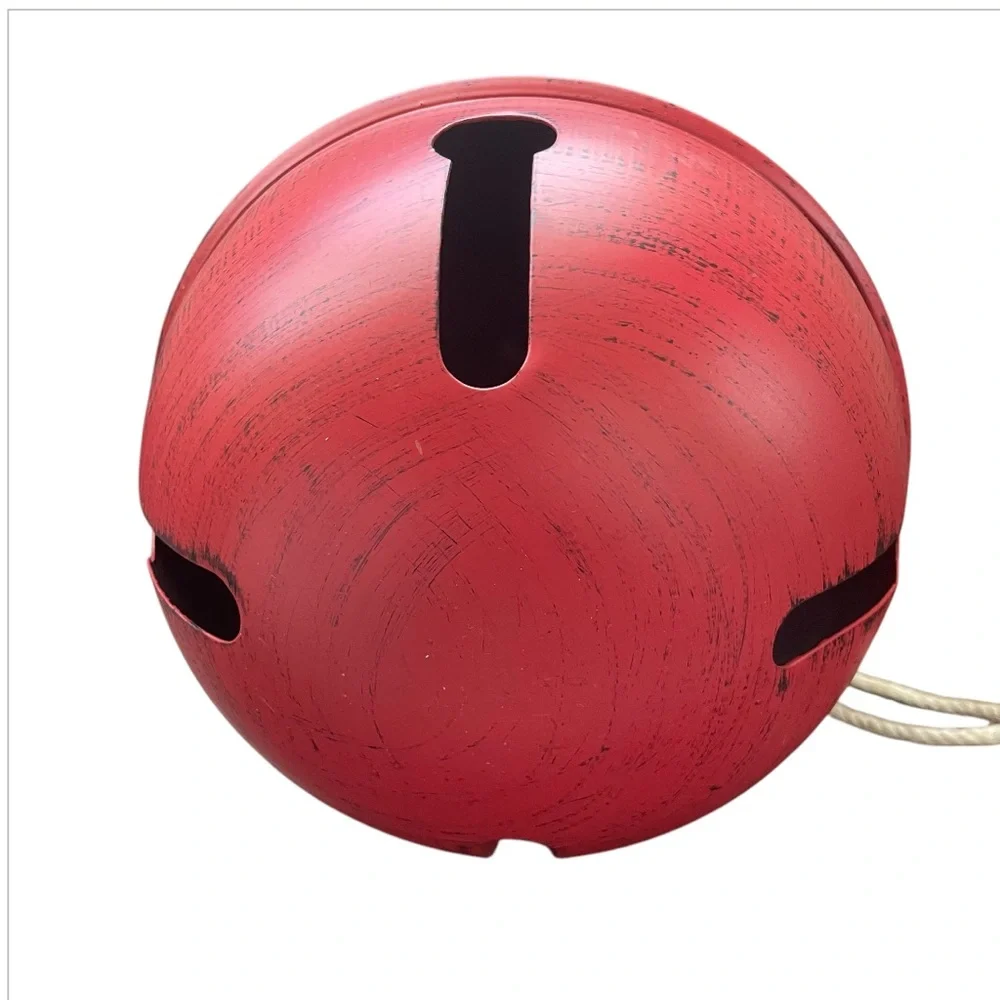 Large Hanging Red Metal Christmas Bell